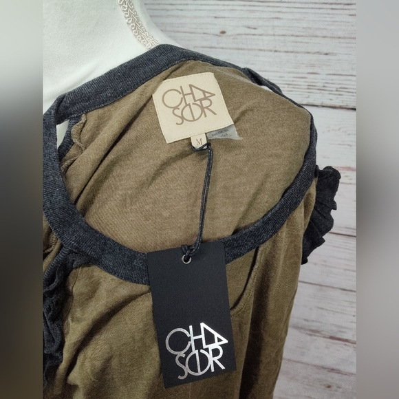 CHASER Ruffle Cold Shoulder Top - Picture 6 of 6